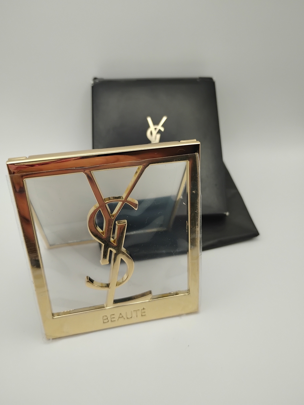 Yves Saint Laurent Gold Clear Open And Close Mirror BNIB